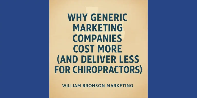 Why Generic Marketing Companies Cost More (and Deliver Less for Chiropractors)