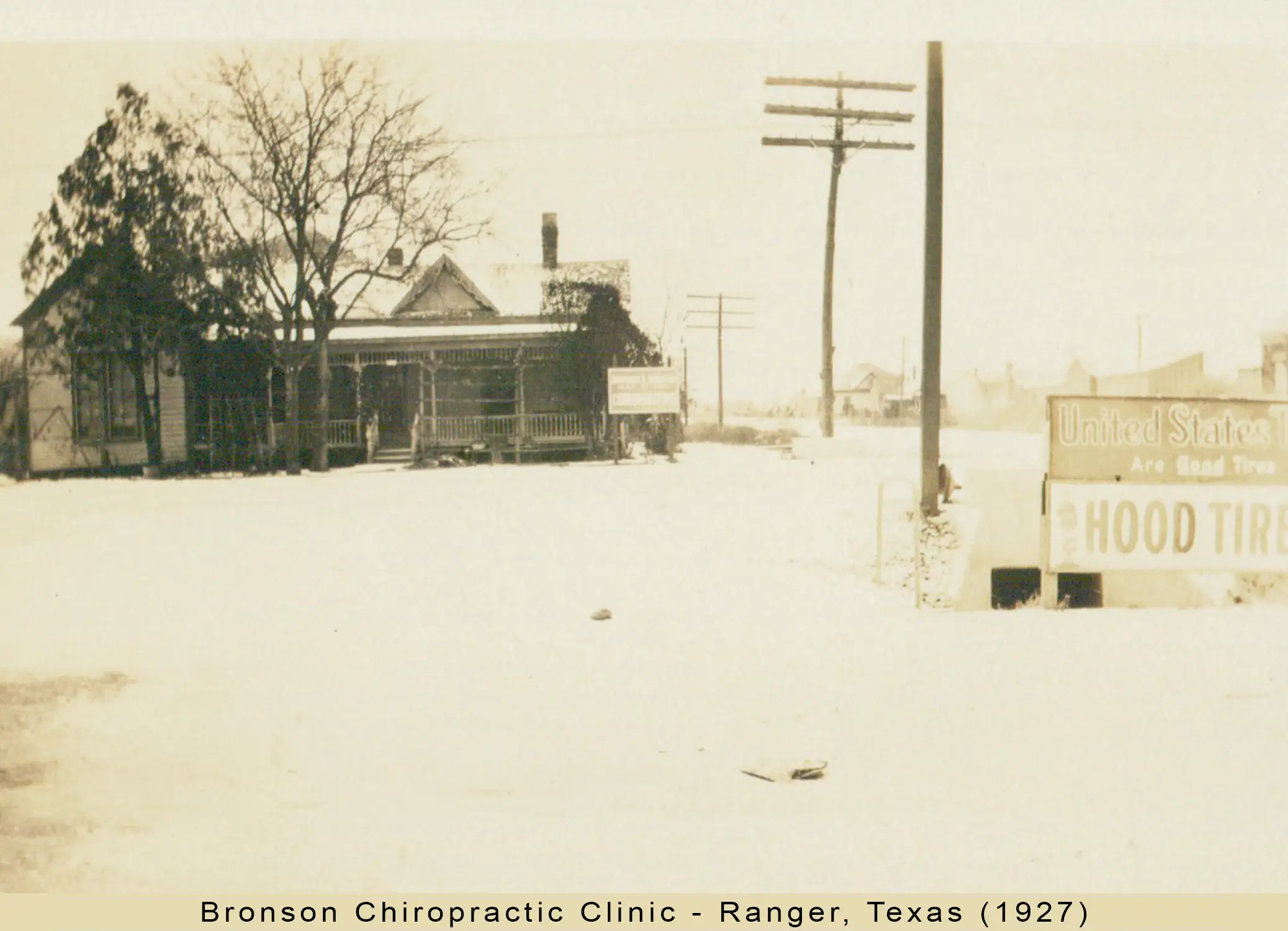 Bronson Chiropractic Clinic 1927 Ranger, Texas - part of the Bronson family chiropractic legacy.